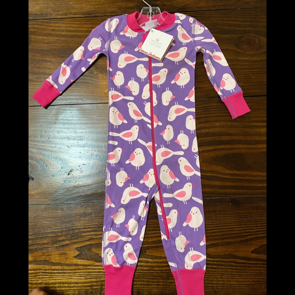Hanna Andersson bird zip up  sleeper pajam…
